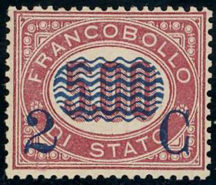 1878 - 2 cent. su 5 lire Servizio ... 