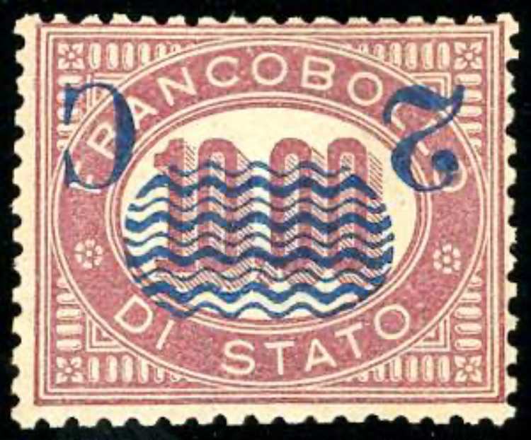 1878 - 2 cent. su 10 lire Servizio ... 