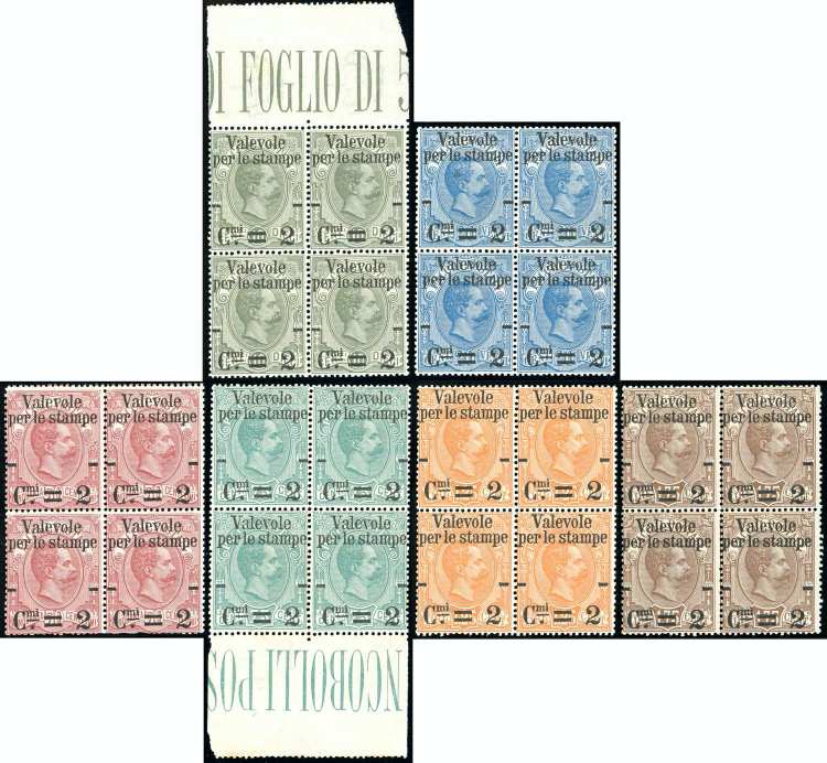 1890 - Soprastampati Valevole per ... 