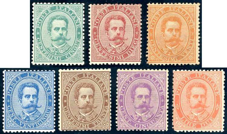 1879 - Umberto I, serie completa ... 