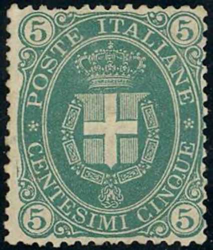 1889 - 5 cent. verde azzurro ... 