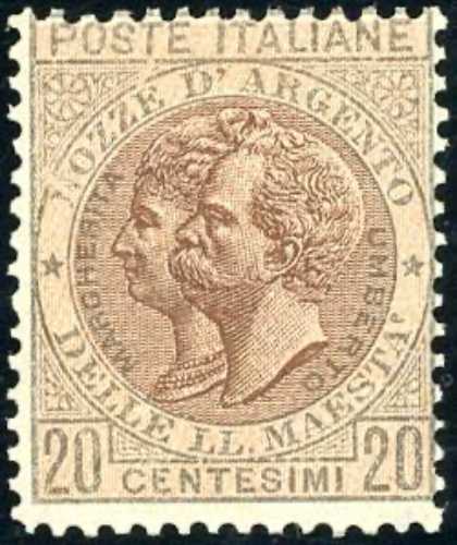 1893 - 20 cent. verde oliva e ... 