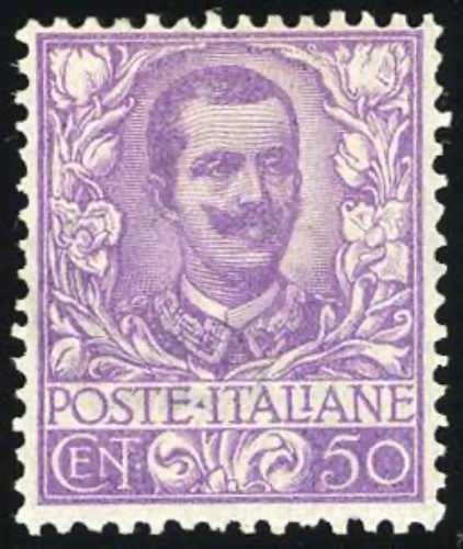 1901 - 50 cent. Floreale (76), ... 