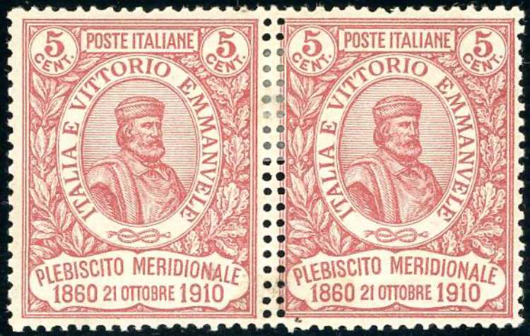 1910 - 5 + 5 cent. Garibaldi, ... 