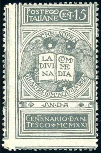 1921 - 15 cent. grigio Dante, non ... 