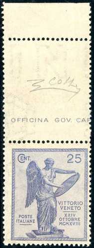 1921 - 25 cent. violetto Vittoria, ... 