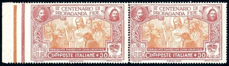 1923 - 30 cent. Propaganda Fide, ... 