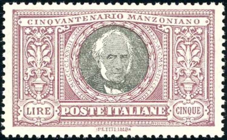 1923 - 5 lire Manzoni (156), ... 