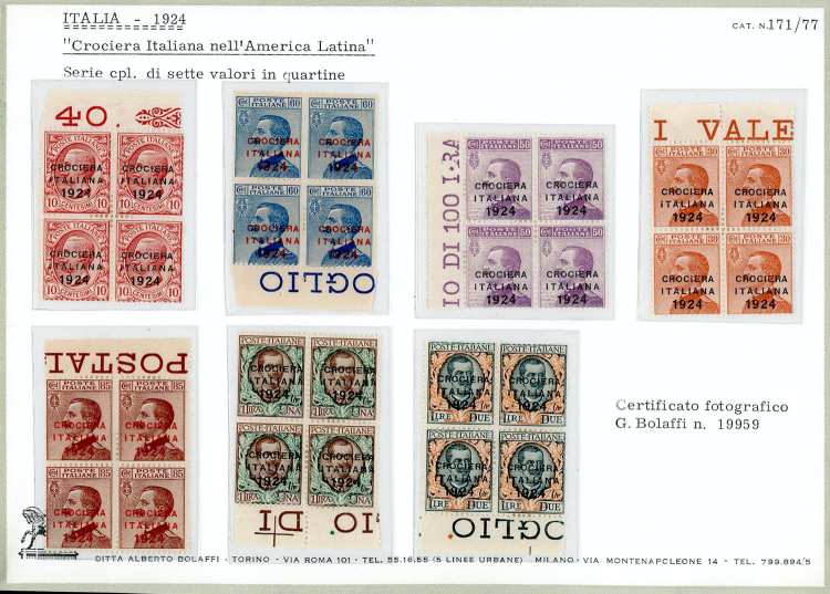 1924 - Crociera Italiana, serie ... 