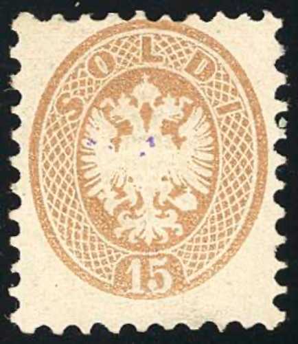 1864 - 15 soldi bruno, dent. 9 1/2 ... 