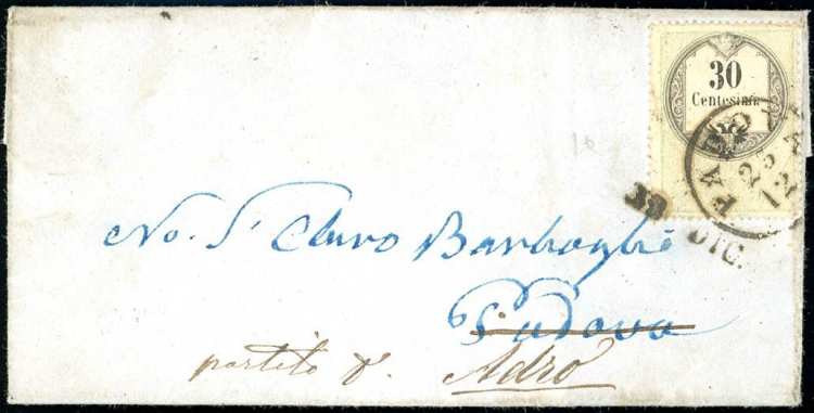 1854 - 30 cent. marca da bollo ... 