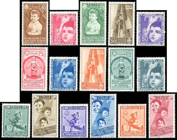 1937 - Colonie estive, serie ... 