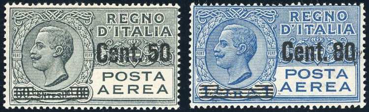 1927 - Soprastampati (8/9), gomma ... 