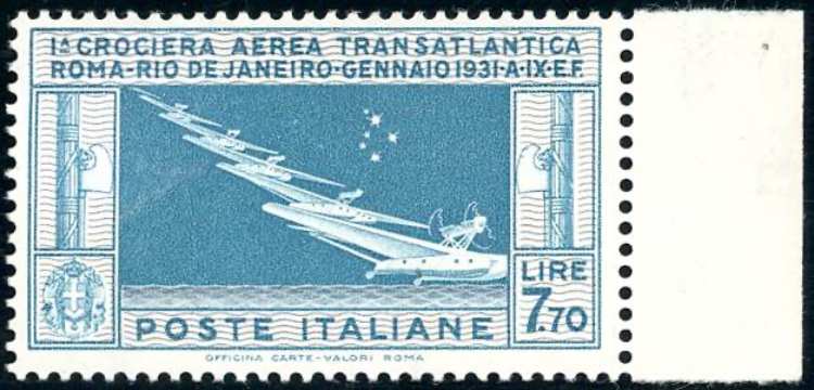 1930 - 7,70 lire Crociera Balbo ... 