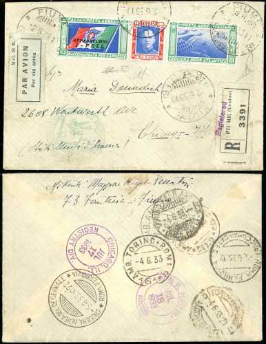 1933 - 5,25 + 44,75 lire Trittico ... 