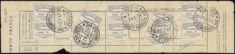 1947 - 3 lire Previdenza ... 