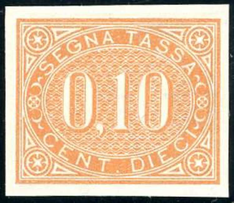 1869 - 10 cent. bruno arancio, ... 
