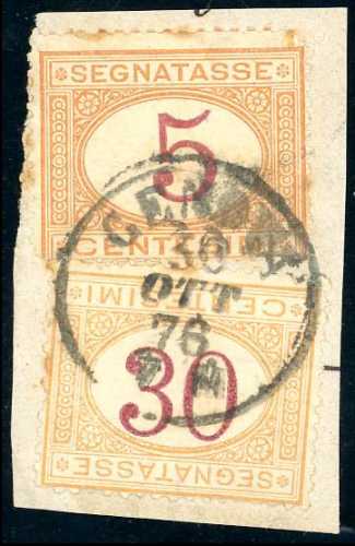 1870 - 30 cent. ocra e carminio, ... 