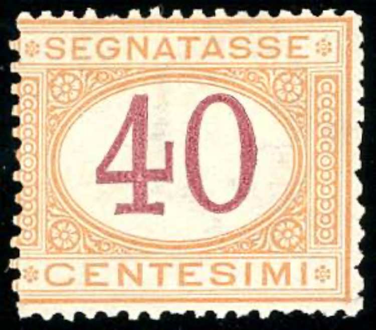 1870 - 40 cent. ocra e carminio ... 