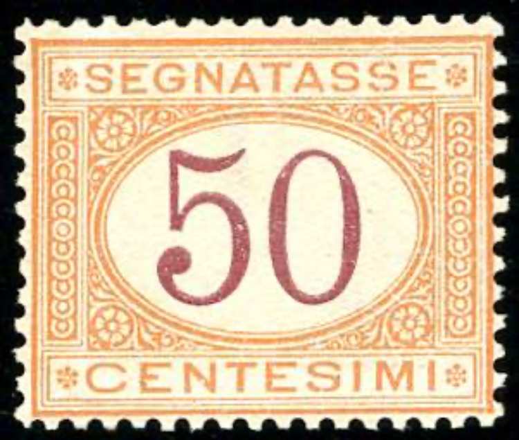 1870 - 50 cent. ocra e carminio ... 