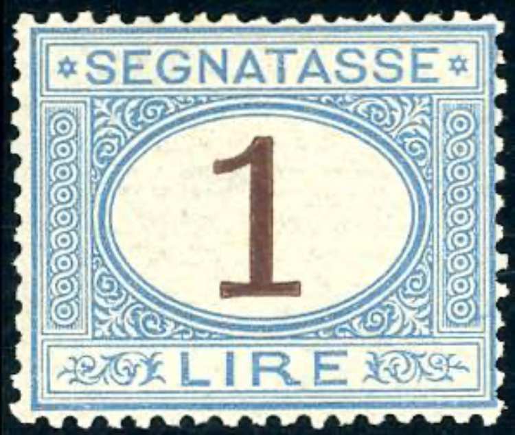1870 - 1 lira azzurro chiaro e ... 