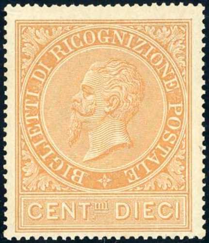 1874 - 10 cent. ocra arancio (1), ... 