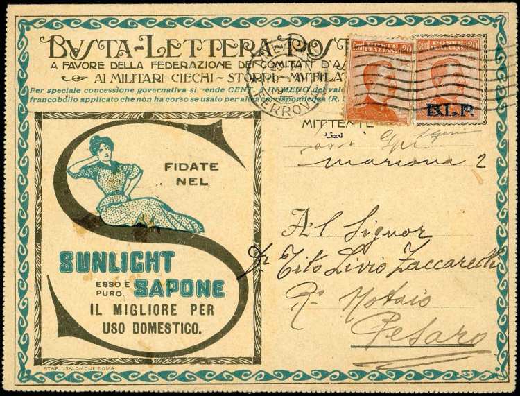 1922 - 20 cent., soprastampa BLP ... 