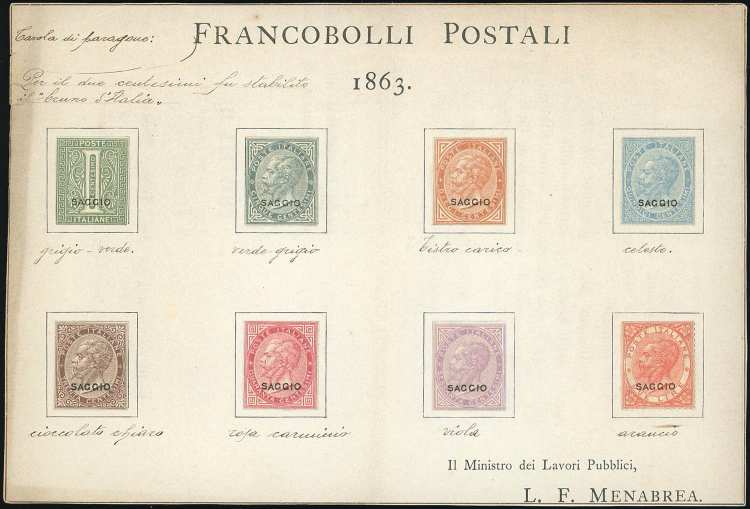 1863 - Foglietto Menabrea, con ... 