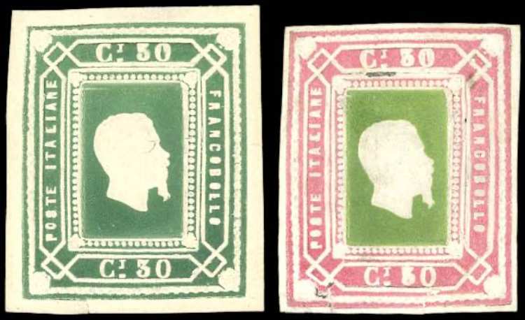 1864 - 30 cent. saggio Re, un ... 