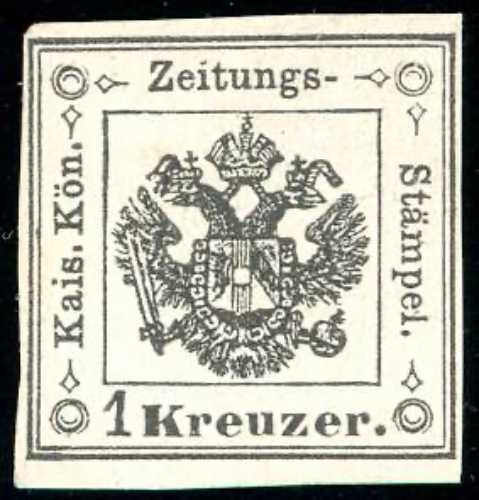 1859 - 1 kr. nero (2), nuovo senza ... 
