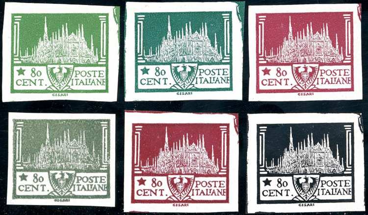 1919 - Sei prove di stampa per la ... 