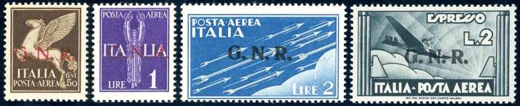1944 - Soprastampati G.N.R.,  ... 