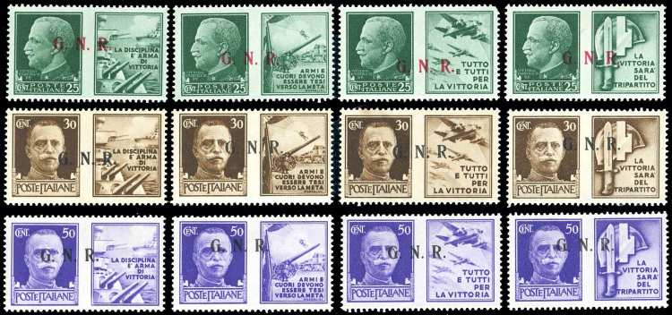 1943 - Soprastampati G.N.R., ... 