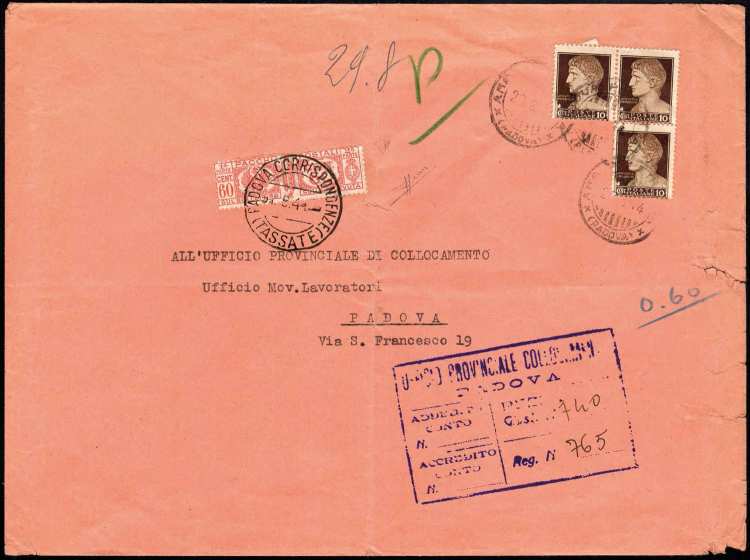 1944 - 10 cent. Imperiale, tre ... 