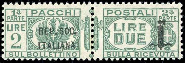 1944 - 2 lire soprastampato ... 