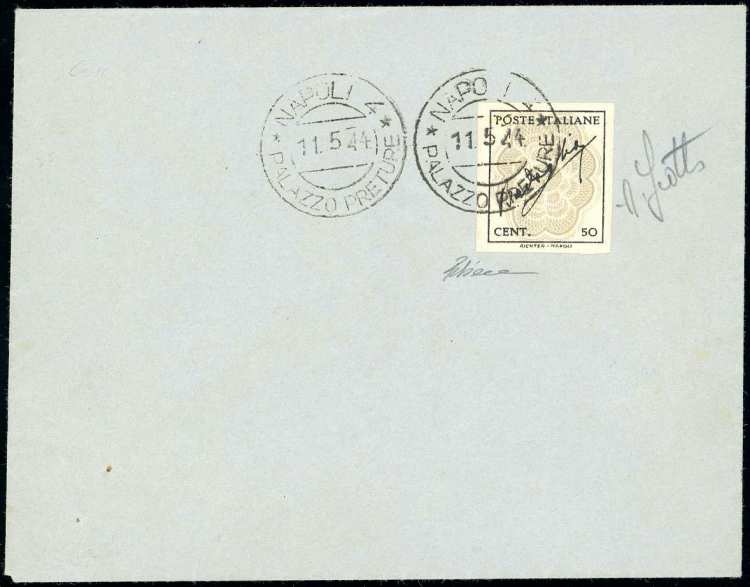 1944 - 50 cent. nero su grigio ... 