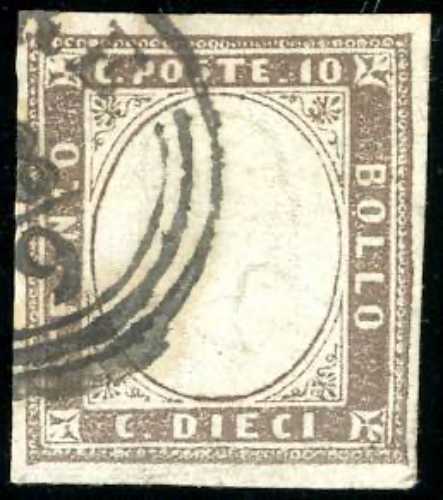 1859 - 10 cent. seppia ... 