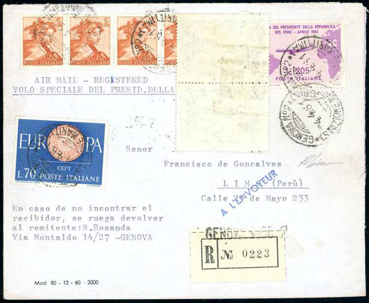 1961 - 205 lire Gronchi Rosa, 5 ... 