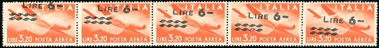 1947 - 6 su 3,20 lire, soprastampa ... 