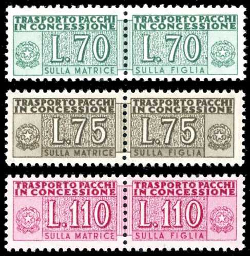 1955 - 70 lire, 75 lire, 110 lire, ... 