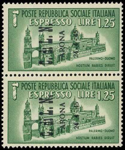 ARONA 1945 - 1,25 lire espresso, ... 
