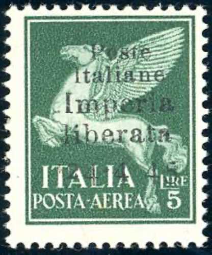 IMPERIA 1945 - 5 lire posta aerea, ... 