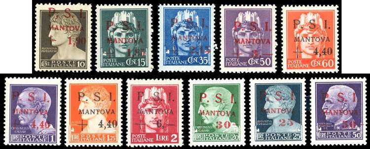 MANTOVA 1945 - Soprastampati, ... 