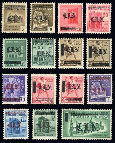 TORINO 1945 - Quindici valori ... 