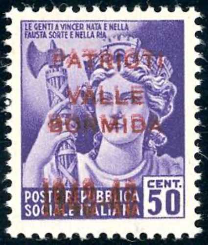 VALLE BORMIDA 1945 - 50 cent., ... 