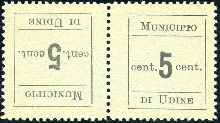 UDINE 1918 - 5 cent. coppia ... 
