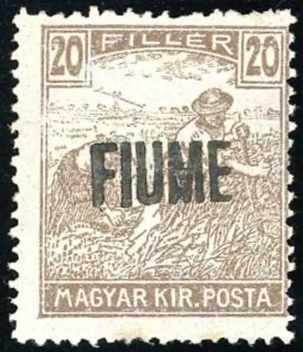 FIUME 1918 - 20 f. soprastampato a ... 