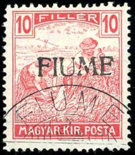 FIUME 1918 - 10 f. carminio ... 