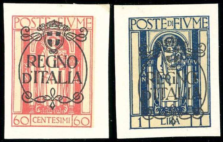 FIUME 1924 - 60 cent. e 1 lira ... 