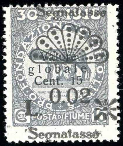 FIUME SEGNATASSE 1921 - 0,02 l. su ... 